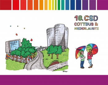 Regenbogenfahnenhissung an der BTU